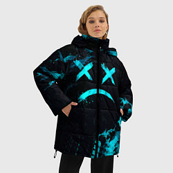 Куртка зимняя женская Lil Peep, цвет: 3D-черный — фото 2