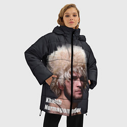 Куртка зимняя женская Хабиб Нурмагомедов, цвет: 3D-красный — фото 2