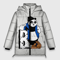 Куртка зимняя женская Серьёзная Панда, цвет: 3D-черный