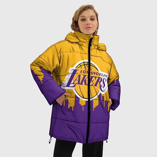 Женская зимняя куртка LOS ANGELES LAKERS / 3D-Красный – фото 3