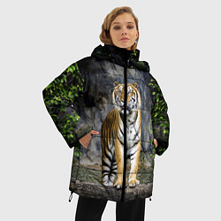 Куртка зимняя женская ТИГР В ЛЕСУ, цвет: 3D-черный — фото 2