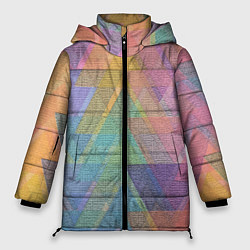 Куртка зимняя женская Geometric abstraction, цвет: 3D-черный