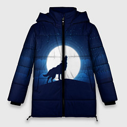 Куртка зимняя женская Воющий на луну, цвет: 3D-черный