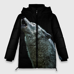 Куртка зимняя женская Воющий волк, цвет: 3D-черный