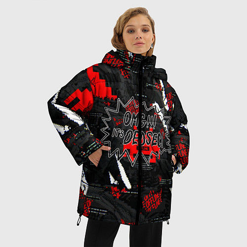 Женская зимняя куртка Watch Dogs: Legion / 3D-Черный – фото 3