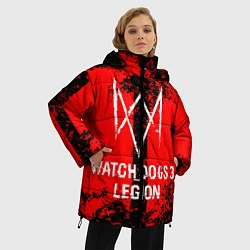 Куртка зимняя женская Watch Dogs: Legion, цвет: 3D-красный — фото 2