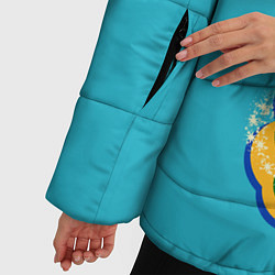 Куртка зимняя женская Леттеринг, надпись, Питер Пен, цвет: 3D-черный — фото 2