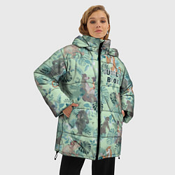 Куртка зимняя женская Jungle Book pattern, цвет: 3D-черный — фото 2