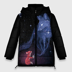 Куртка зимняя женская Лиса и ее дух, цвет: 3D-черный