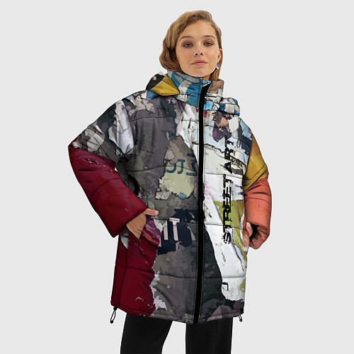 Женская зимняя куртка Street art / 3D-Черный – фото 3