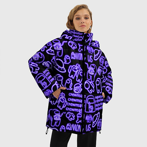 Женская зимняя куртка AMONG US NEON / 3D-Светло-серый – фото 3