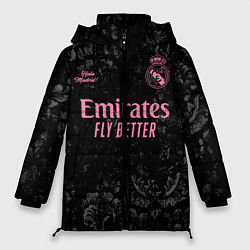 Куртка зимняя женская REAL MADRID, резервная 2021, цвет: 3D-черный