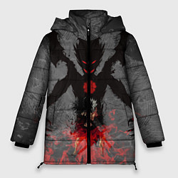 Куртка зимняя женская Черный клевер, цвет: 3D-светло-серый