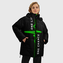 Куртка зимняя женская ОДНА ЖИЗНЬ - ОДИН ШАНС, цвет: 3D-черный — фото 2