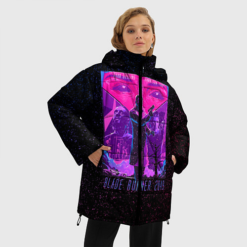 Женская зимняя куртка Бегущий по лезвию / 3D-Черный – фото 3