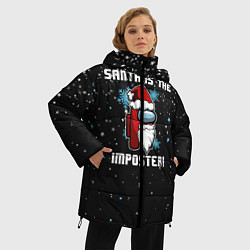 Куртка зимняя женская Among Us New Year, цвет: 3D-черный — фото 2
