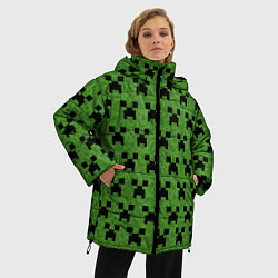 Куртка зимняя женская Minecraft, цвет: 3D-черный — фото 2
