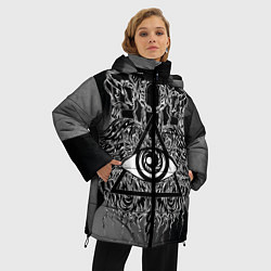 Куртка зимняя женская Глаз в пирамиде, цвет: 3D-черный — фото 2
