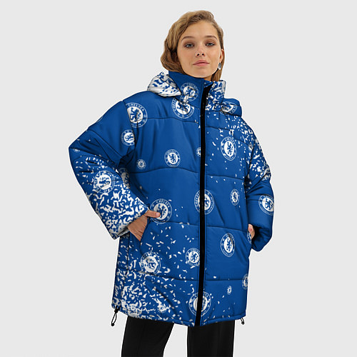 Женская зимняя куртка CHELSEA F C ЧЕЛСИ / 3D-Черный – фото 3