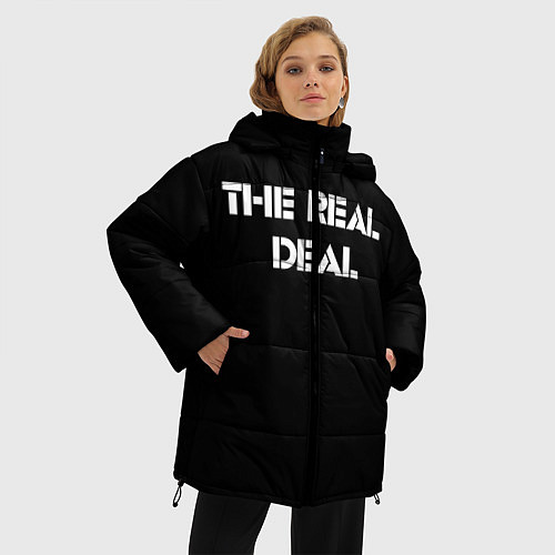 Женская зимняя куртка Реально крутой / 3D-Черный – фото 3