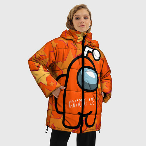Женская зимняя куртка Among Us / 3D-Светло-серый – фото 3