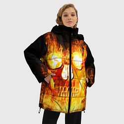 Куртка зимняя женская Череп, цвет: 3D-черный — фото 2