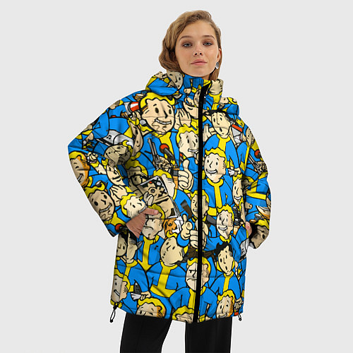 Женская зимняя куртка FALLOUT / 3D-Черный – фото 3