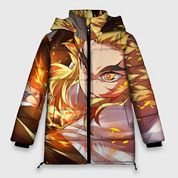 Куртка зимняя женская Клинок Рассекающий Демонов, цвет: 3D-красный