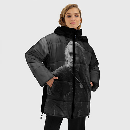 Женская зимняя куртка Ведьмак 2 / 3D-Черный – фото 3