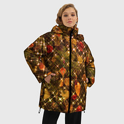 Куртка зимняя женская Новый Год, цвет: 3D-красный — фото 2