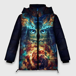 Куртка зимняя женская Сова Космос, цвет: 3D-черный