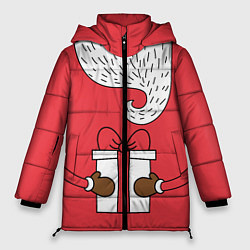 Куртка зимняя женская Дед мороз, цвет: 3D-черный