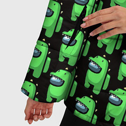Куртка зимняя женская Among Us Crocodile, цвет: 3D-черный — фото 2
