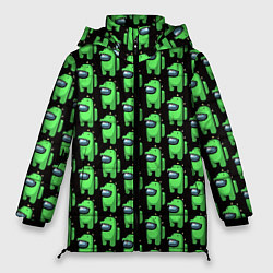 Куртка зимняя женская Among Us Crocodile, цвет: 3D-черный