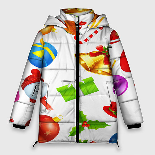 Женская зимняя куртка Новый год! / 3D-Красный – фото 1