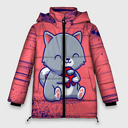 Куртка зимняя женская AMONG US - С КОТИКОМ, цвет: 3D-черный