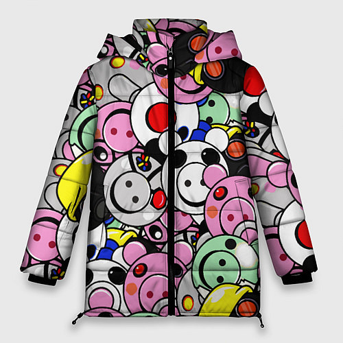 Женская зимняя куртка ROBLOX PIGGY / 3D-Светло-серый – фото 1