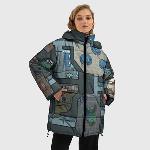 Женская зимняя куртка AMONG US - КАРТА / 3D-Черный – фото 3