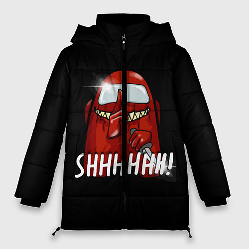 Женская зимняя куртка AMONG US SHHHHHH! / 3D-Красный – фото 1