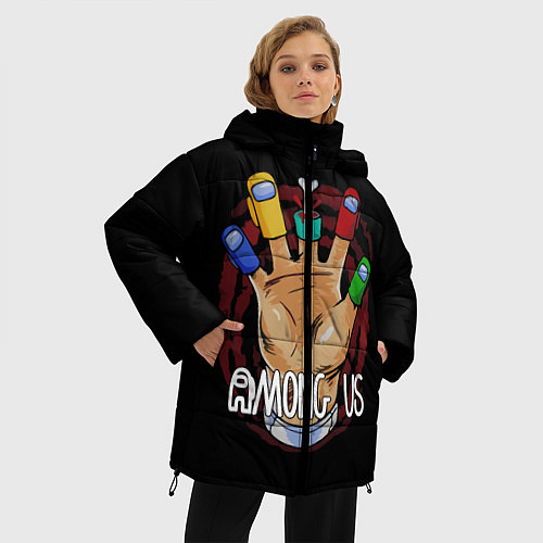 Женская зимняя куртка AMONG US / 3D-Черный – фото 3