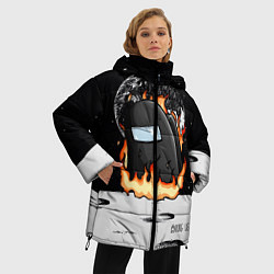 Куртка зимняя женская Among Us fire, цвет: 3D-красный — фото 2