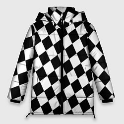 Куртка зимняя женская Клетки, цвет: 3D-светло-серый
