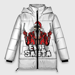 Куртка зимняя женская Злой Санта, цвет: 3D-черный