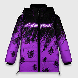 Куртка зимняя женская Cyberpunk neon, цвет: 3D-черный