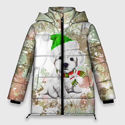 Куртка зимняя женская Щенок, цвет: 3D-черный