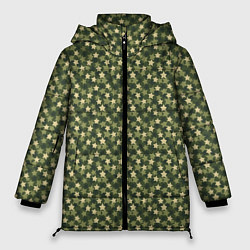 Куртка зимняя женская Камуфляж Звездочки, цвет: 3D-светло-серый
