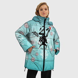 Куртка зимняя женская Новый 2021 год! коронавирус, цвет: 3D-черный — фото 2