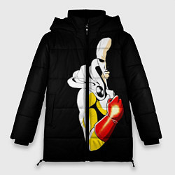 Куртка зимняя женская Сайтама One Punch Man, цвет: 3D-светло-серый