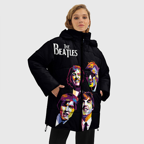 Женская зимняя куртка The Beatles / 3D-Черный – фото 3