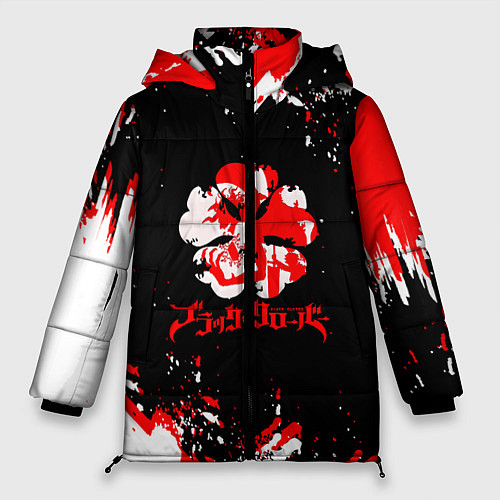 Женская зимняя куртка Чёрный клевер / 3D-Красный – фото 1